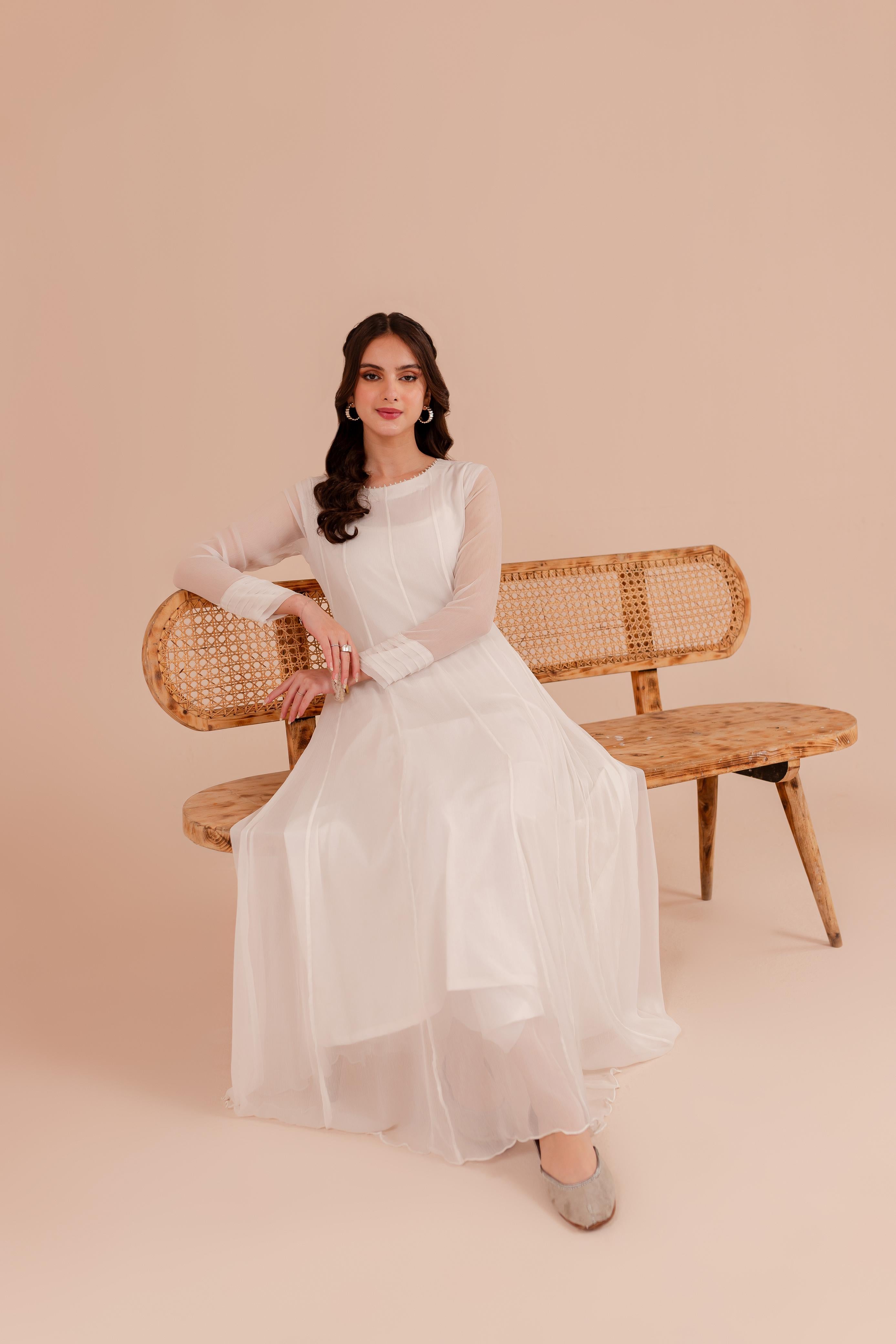 Pin by Sarah S on My saves | Simple white dress, Simple dress casual,  Beautiful pakistani dresses